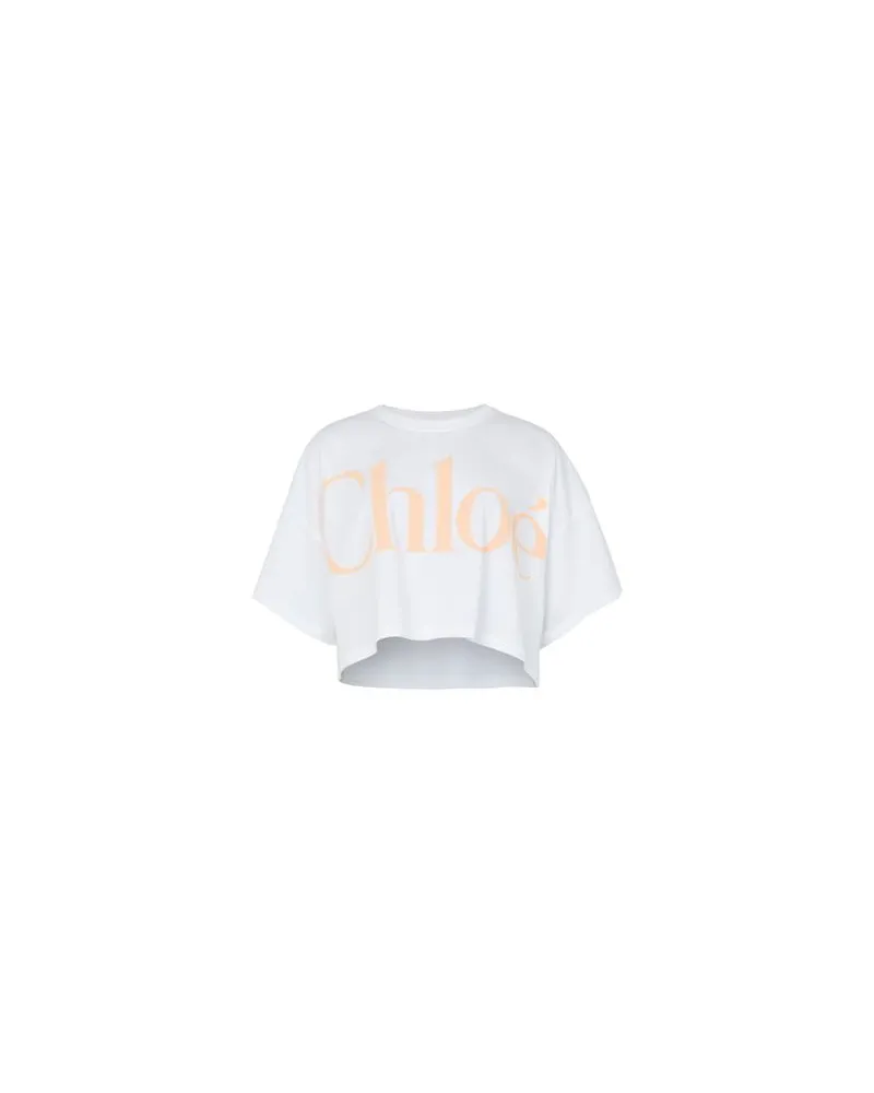 Chloé Bedrucktes Minikleid Babydoll White