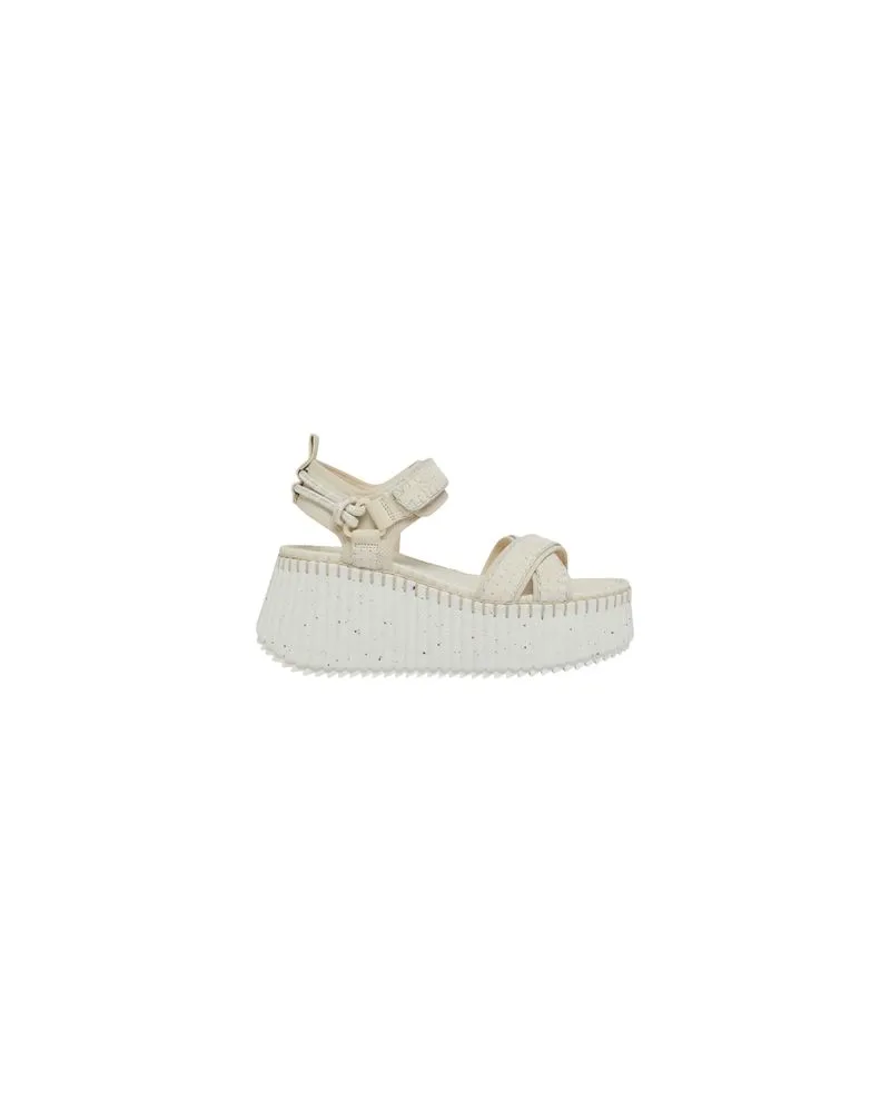 Chloé Bedrucktes Minikleid Babydoll White