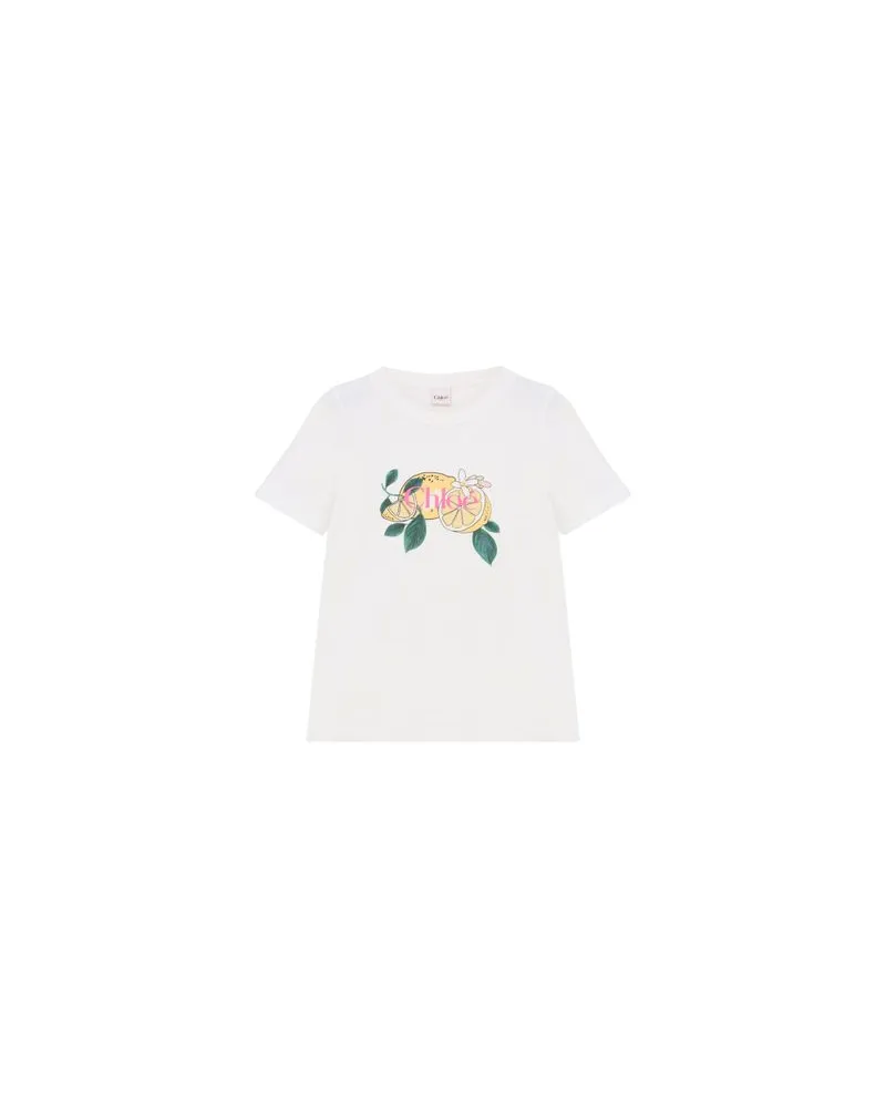 Chloé Bedrucktes Minikleid Babydoll White