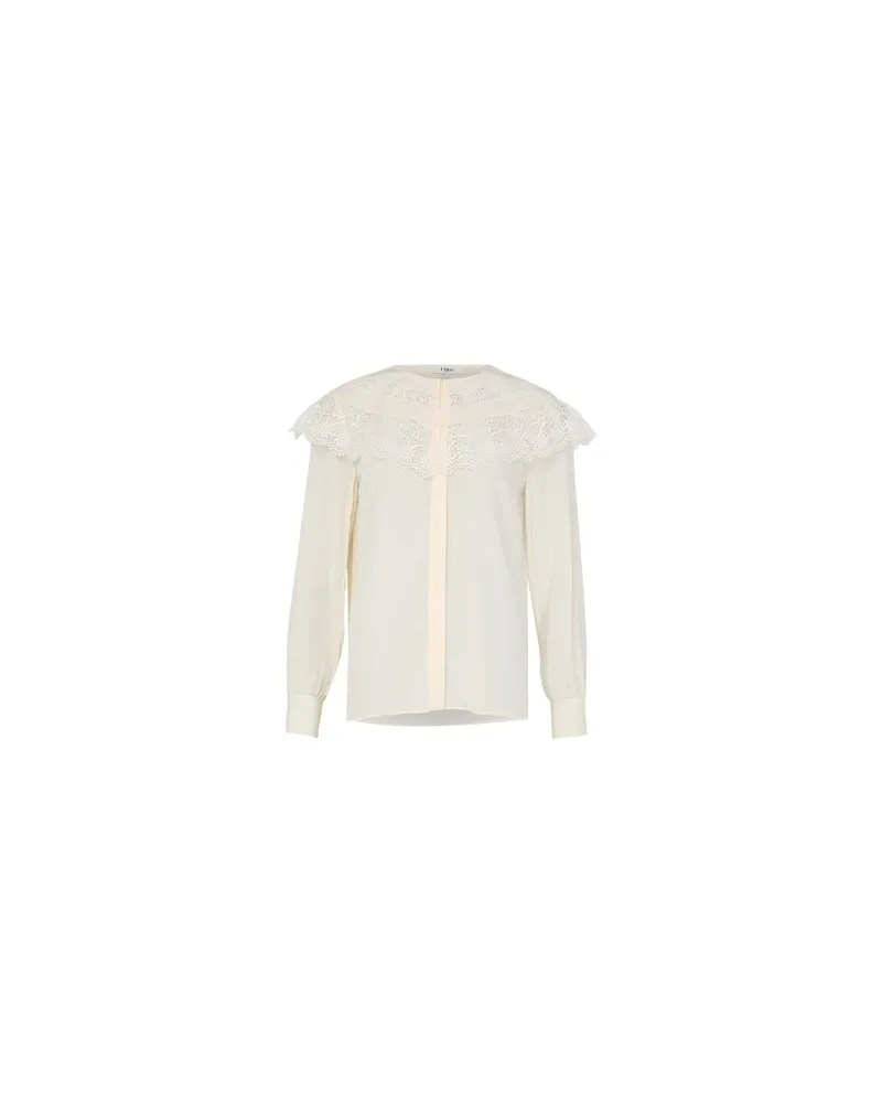 Chloé Bedrucktes Minikleid Babydoll White