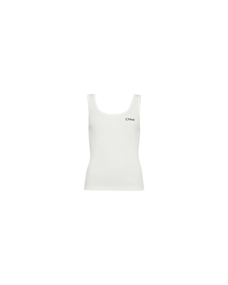 Chloé Bedrucktes Minikleid Babydoll White