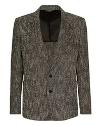 Dolce & Gabbana Einreihige Tweedjacke Multicolor