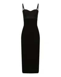 Dolce & Gabbana Wadenlanges Kleid Black