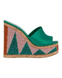 Haus Of Honey Mules mit Plateau-Sohle Green