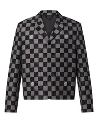 Louis Vuitton Jacke mit kantiger Passform und Damier-Motiv Black