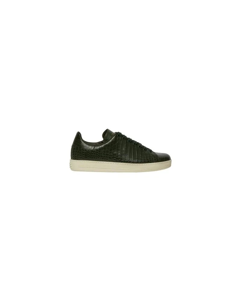 Tom Ford Warwick Sneakers mit Kroko-Effekt Green