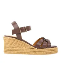 Bobbies Espadrilles mit Keilabsatz Hisa Brown