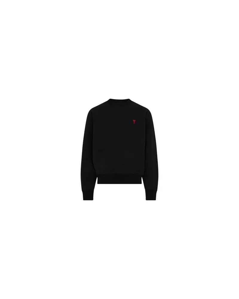 AMI Paris Rundhals-Sweatshirt Ami de Caur Black