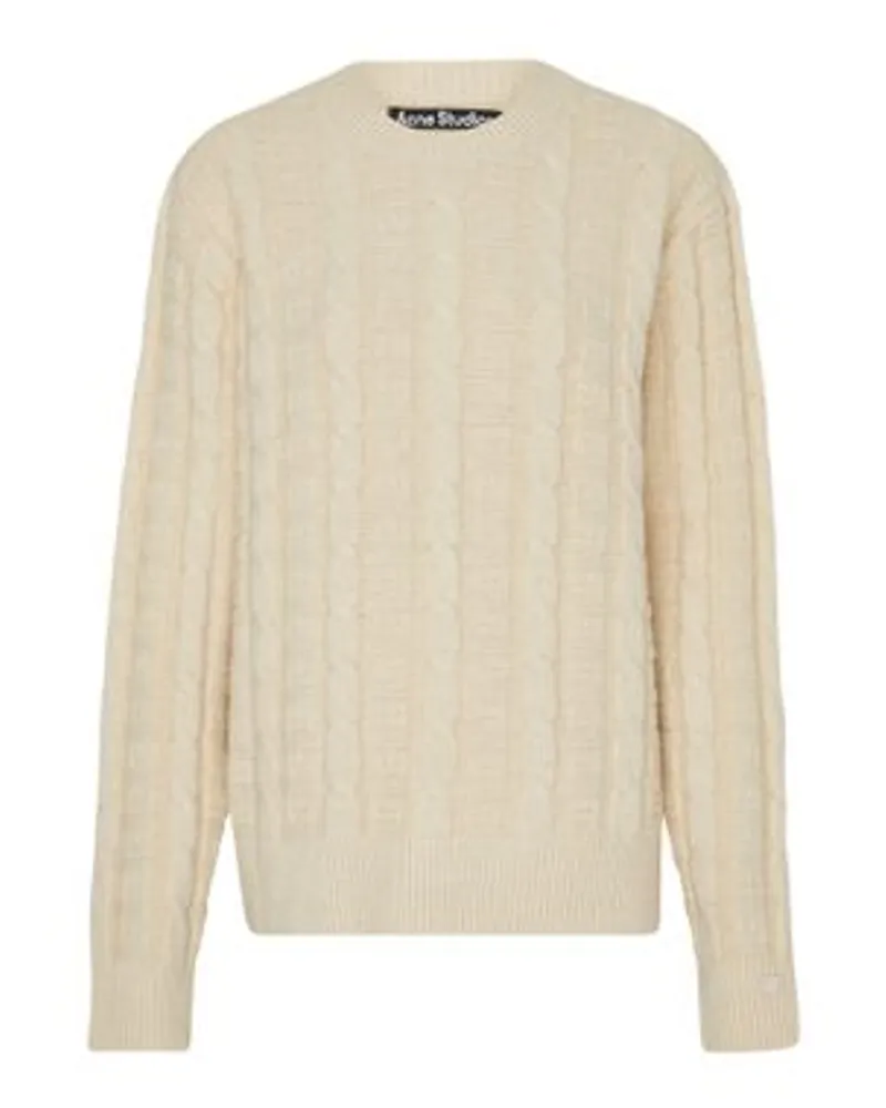 Acne Studios Pullover mit Rundhalsausschnitt Beige