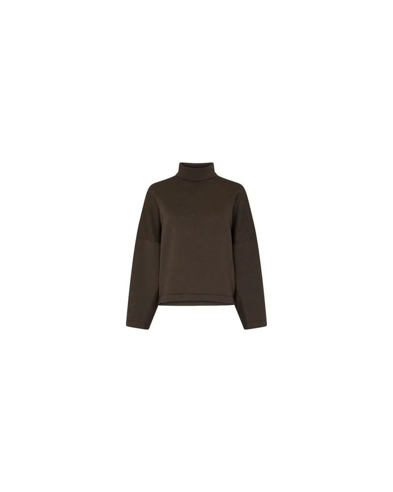 Christophe Lemaire Sweatshirt mit hohem Kragen Brown