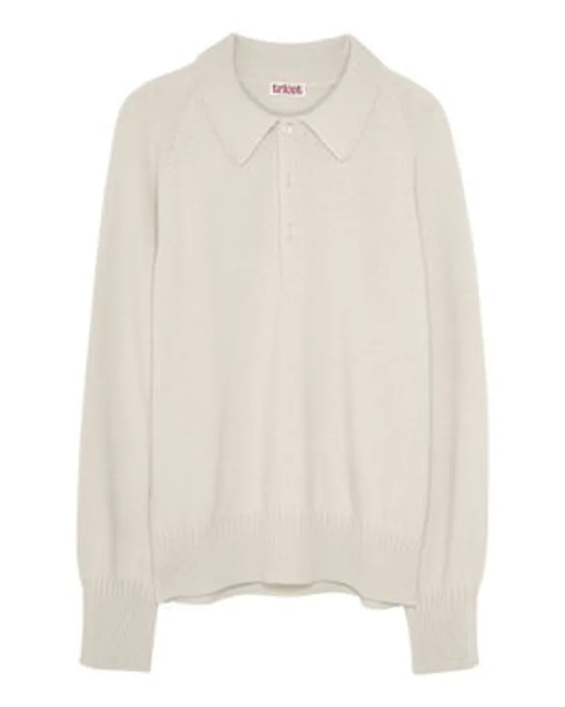 TRICOT Polo-Pullover White