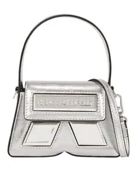 Karl Lagerfeld Ikon K Nano-Tasche in Metallic-Optik Silver