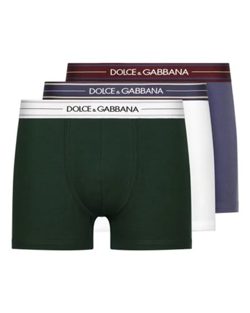 Dolce & Gabbana 3er-Pack Boxershorts Regular Fit Multicolor