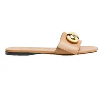 Slides Pebble aus weichem Kalbsleder