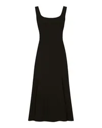 Dolce & Gabbana Wadenlanges Kleid Black