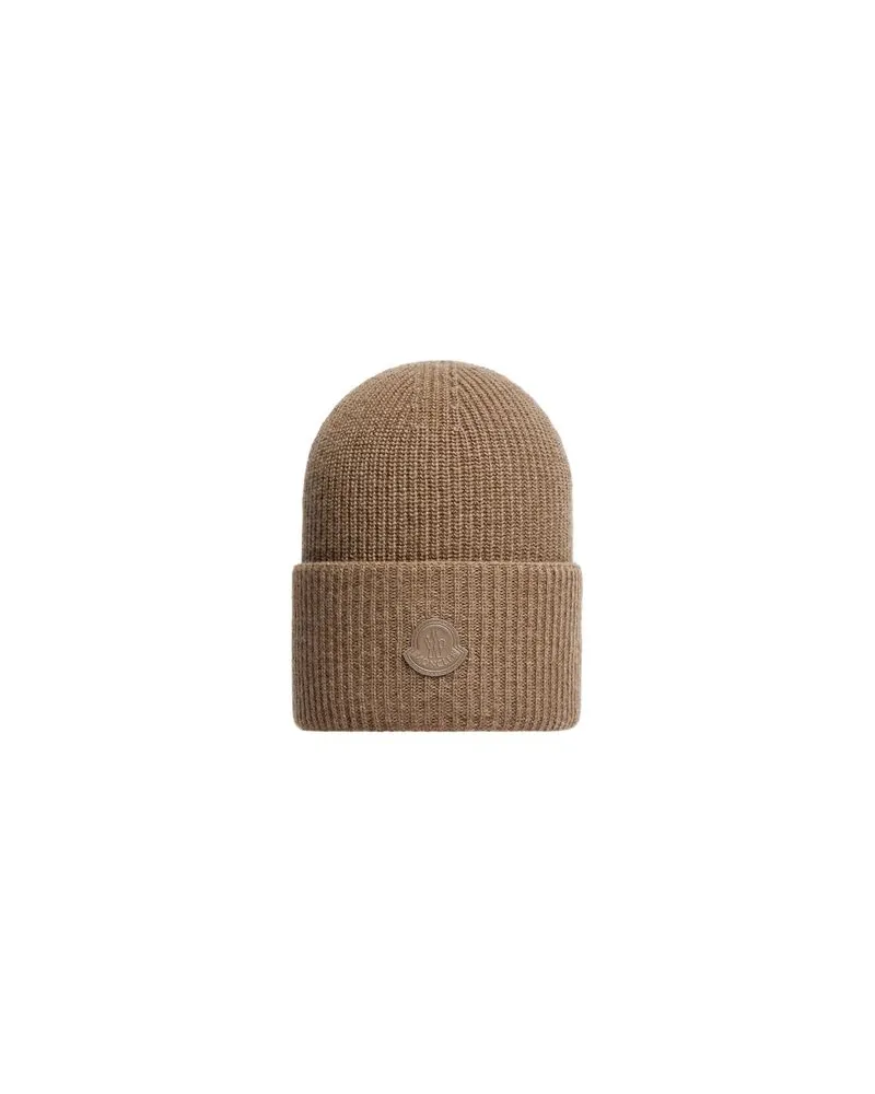 Moncler Mütze mit Logo Beige