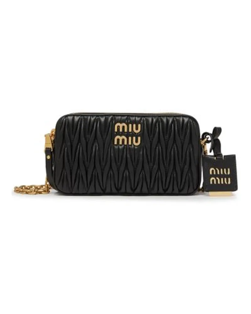 Miu Miu Gesteppte Mini-Crossbody-Tasche Black