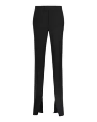 Ann Demeulemeester Skinny-Fit-Hose mit Schlitz, Viskose-Kaliko Delis Black