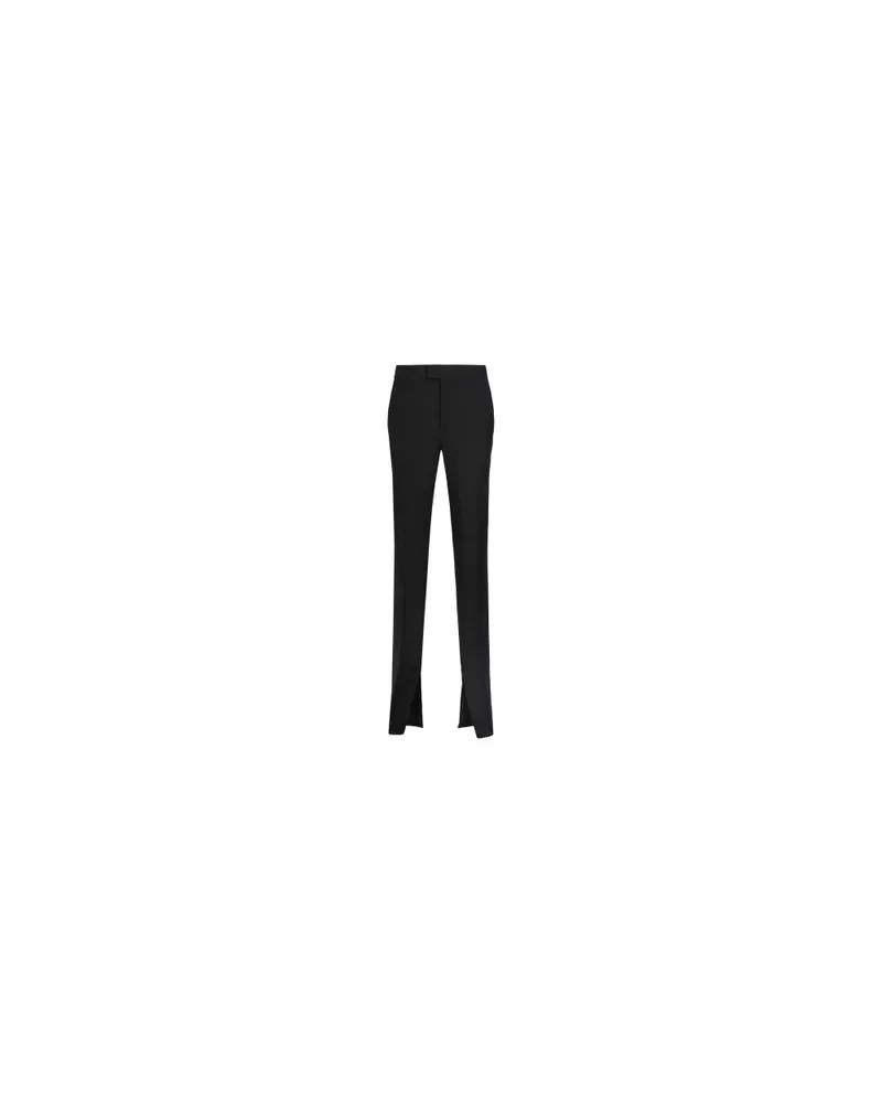 Ann Demeulemeester Skinny-Fit-Hose mit Schlitz, Viskose-Kaliko Delis Black