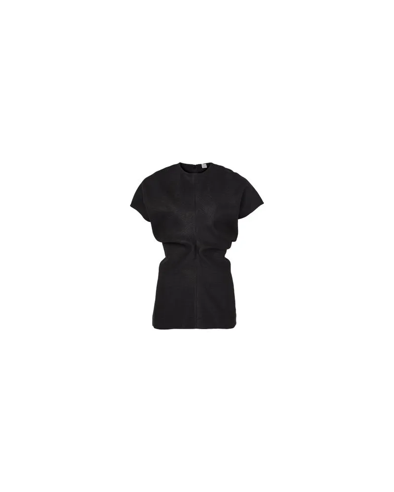 Totême Locker fallendes Top in Knitteroptik Black