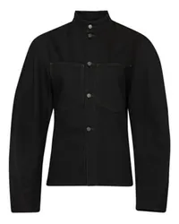 Christophe Lemaire Jacke mit geschwungenen Ärmeln Black