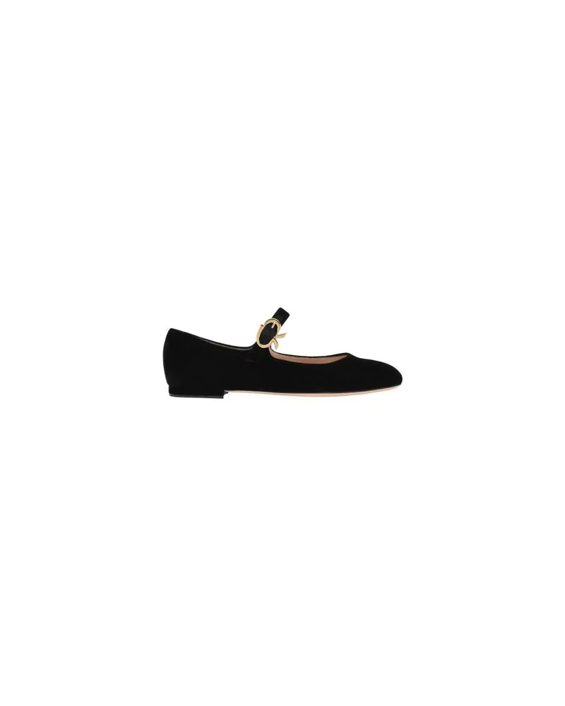 Gianvito Rossi Ballerinas Mary Ribbon 05 Black