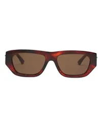 Bottega Veneta Rechteckige Sonnenbrille Brown