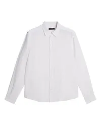 J.Lindeberg Langarm-Leinenhemd Slim Fit Melange White