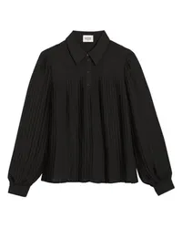 Claudie Pierlot Plissierte Hemdbluse Black