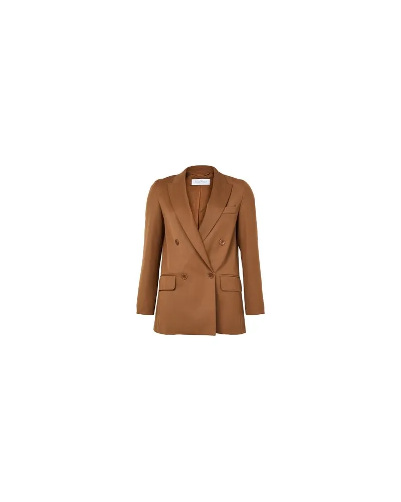 Max Mara Langer Mantel Armonia Brown