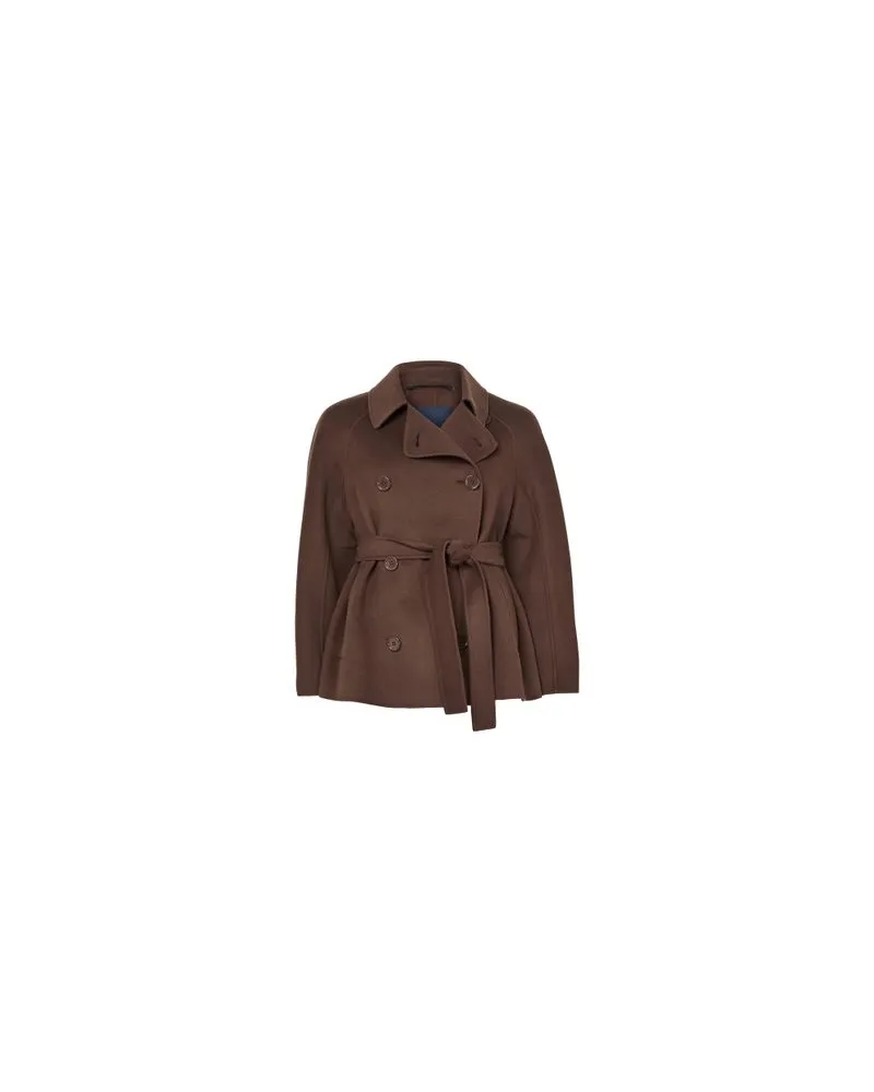 Max Mara Langer Mantel Armonia Brown