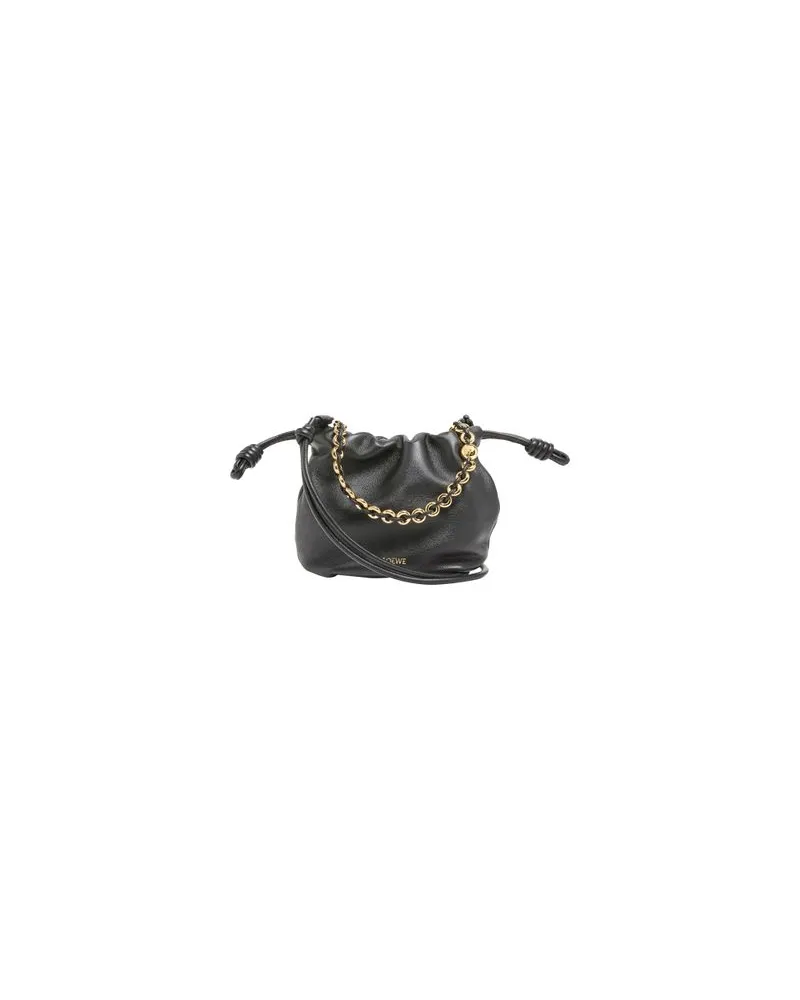 Loewe Leather Mini Flamenco Purse Black