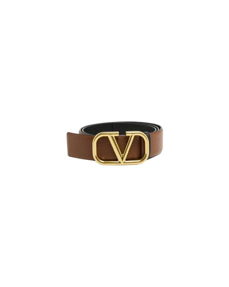 Valentino Garavani Wendegürtel mit Schnalle Vlogo Signature H.40 Brown