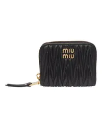 Miu Miu Brieftasche mit Reißverschluss Black