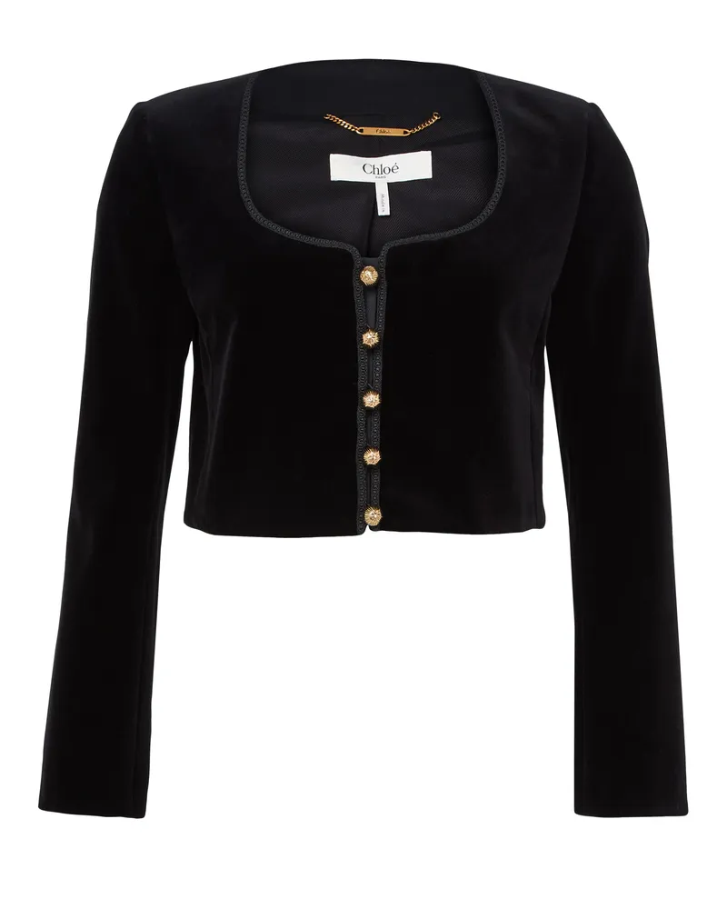 Chloé Kurze Samtjacke 
