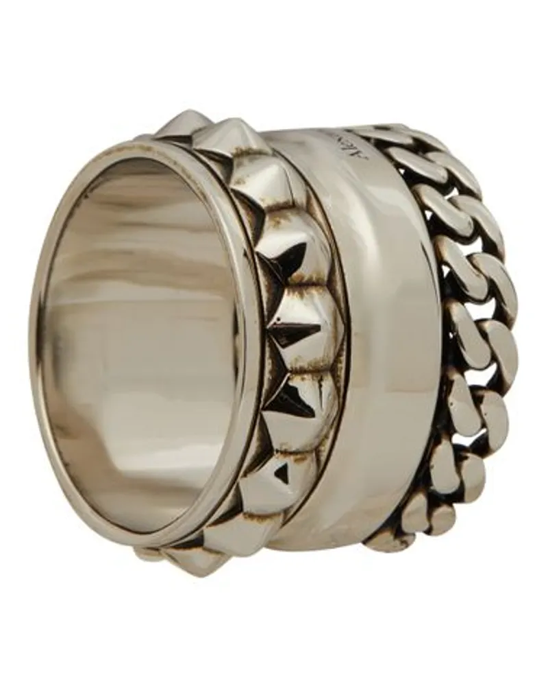 Alexander McQueen Ring Punk Metallized