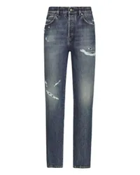 Dolce & Gabbana Denim-Jeans mit Rissen Blue