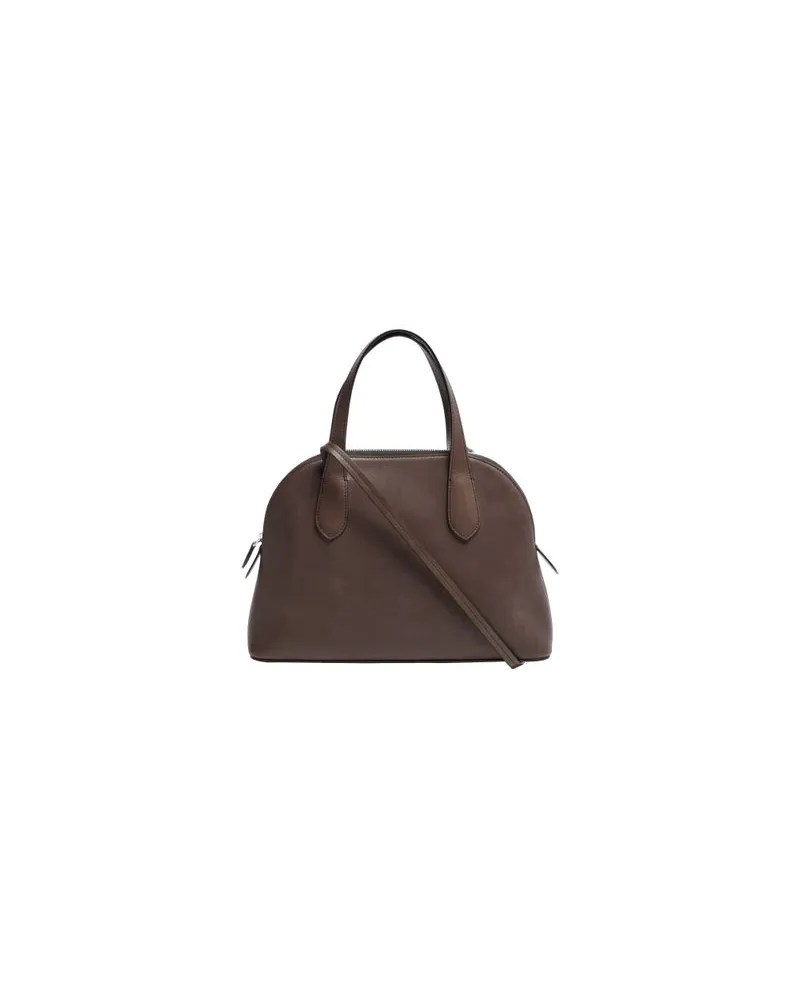 The Row Ingrid medium bag in leather Brown