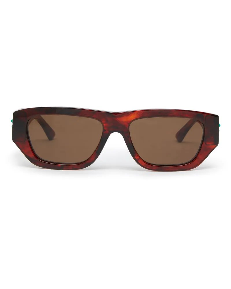Bottega Veneta Rechteckige Sonnenbrille Brown
