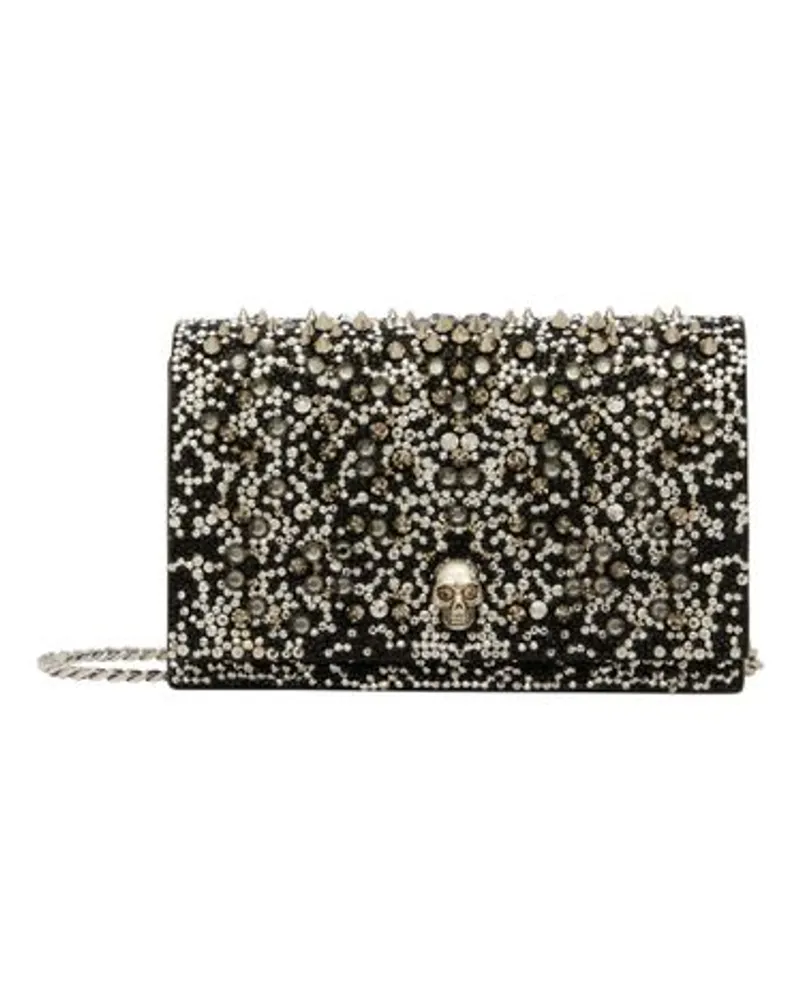 Alexander McQueen Kleine Tasche Skull Black