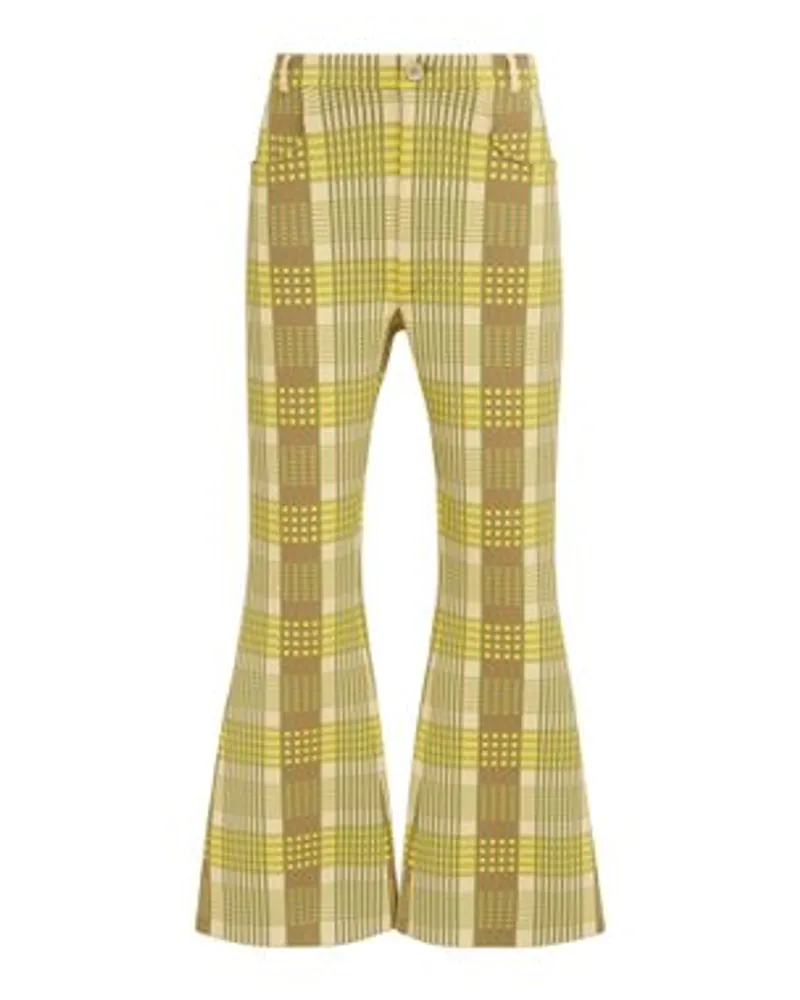 Marni Karierte Hose Yellow