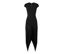 Kleid mit Falten und geprägtem Monogram