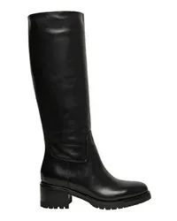 Santoni Lederstiefel Black