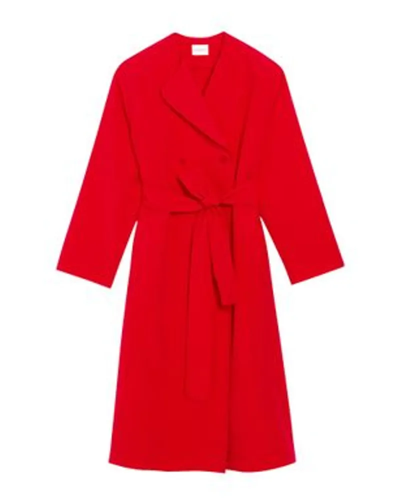 Claudie Pierlot Langer Trenchcoat in Red