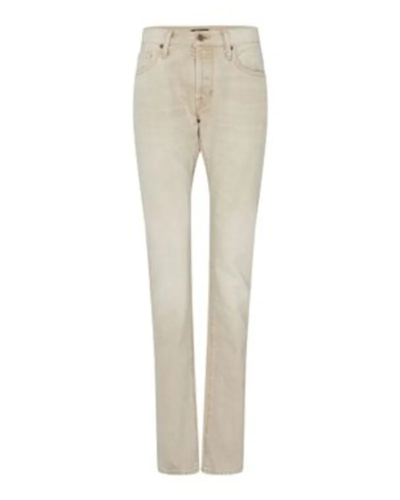 Tom Ford Slim-Fit-Hose Beige