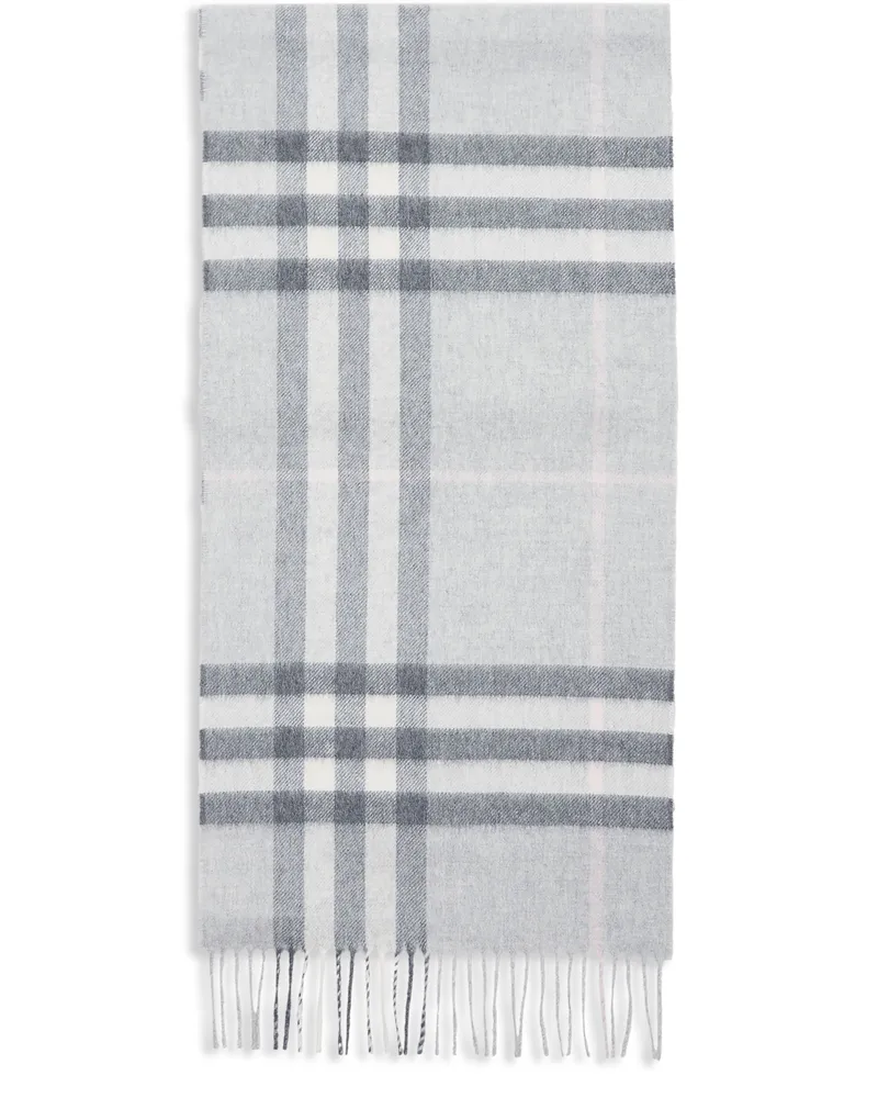 Burberry Karierter Schal aus Kaschmir Grey