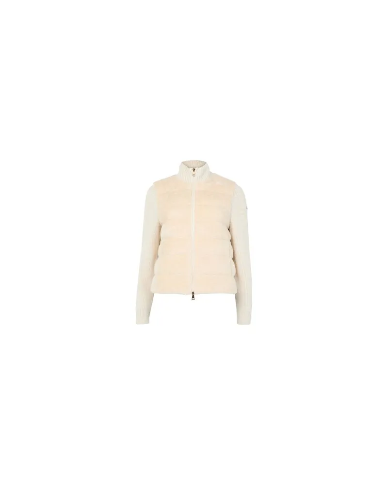 Moncler Zippered cardigan Beige