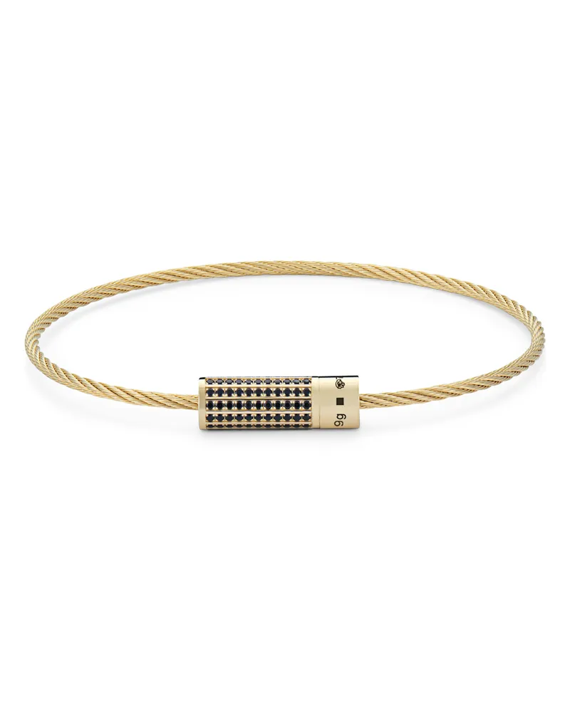 Le Gramme Kabelarmband mit Serti-Diamanten Le 9 g Gold