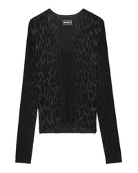 Zadig & Voltaire Kaschmir-Pullover mit Leopardenprint Rivy Green