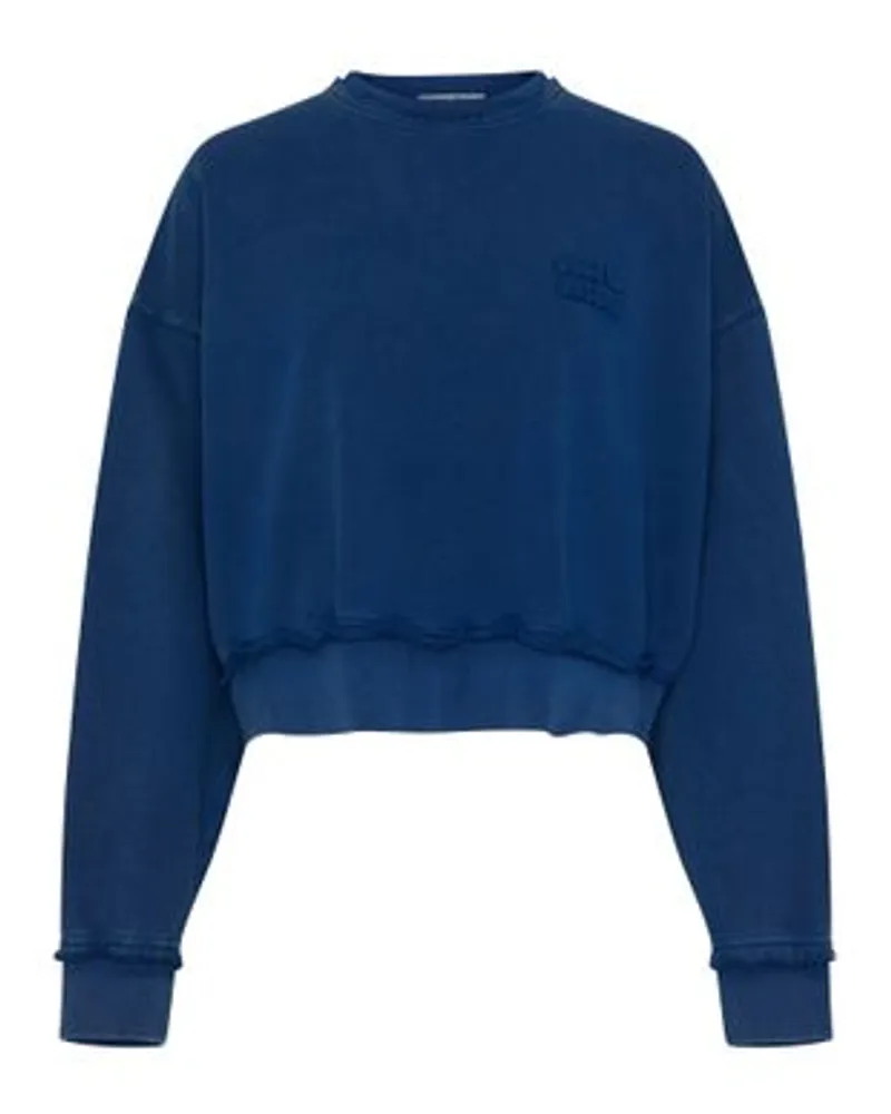 Miu Miu Garment Dyed Sweatshirt Blue